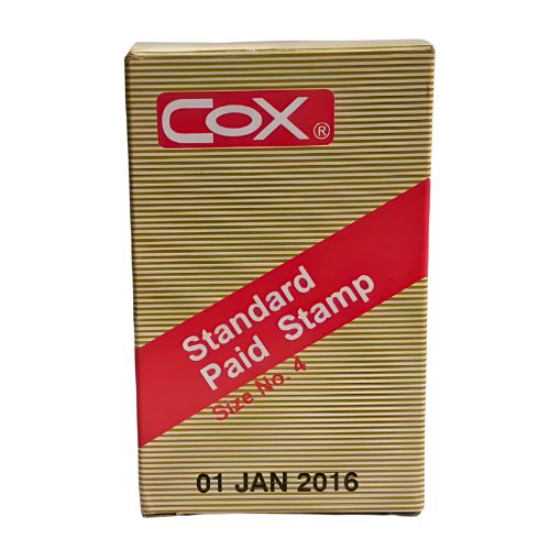 Cox Standard Paid Stamp Size NO. 4